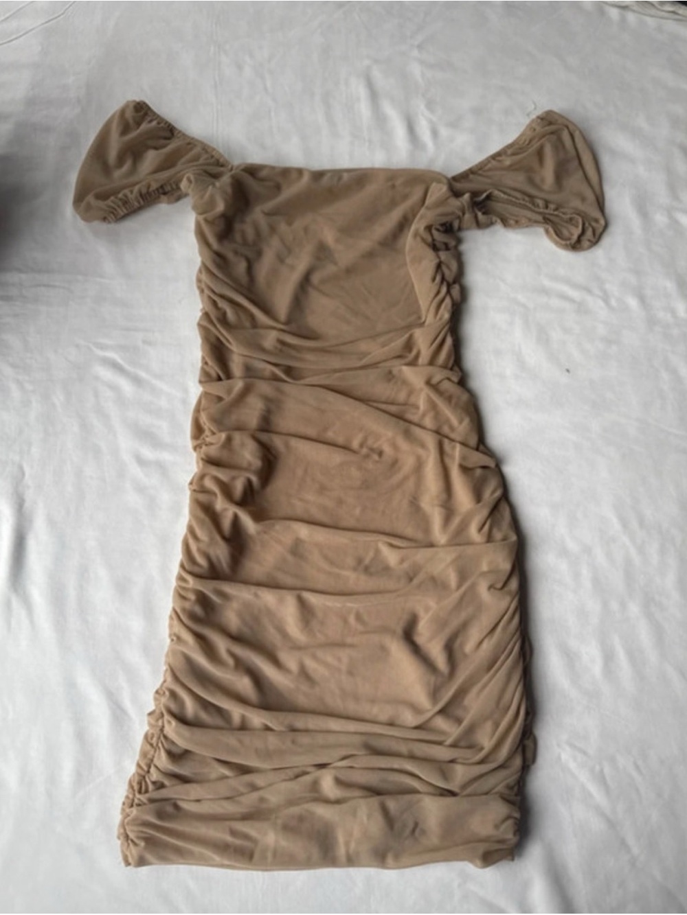Princess Polly Tan Bodycon Mini Dress, size 2